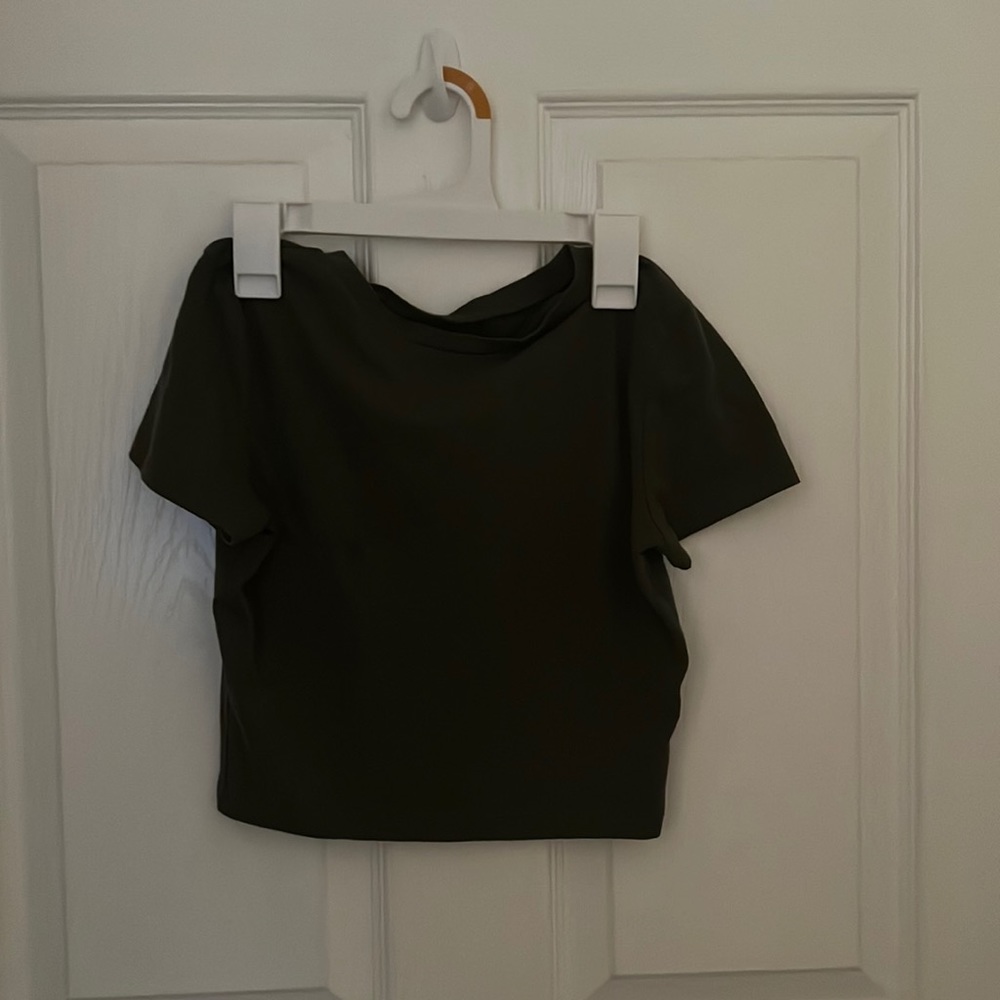 Olive green crop top